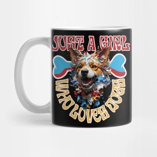 Just a Girl Who Loves Dogs Funny Dog Lovers Mug